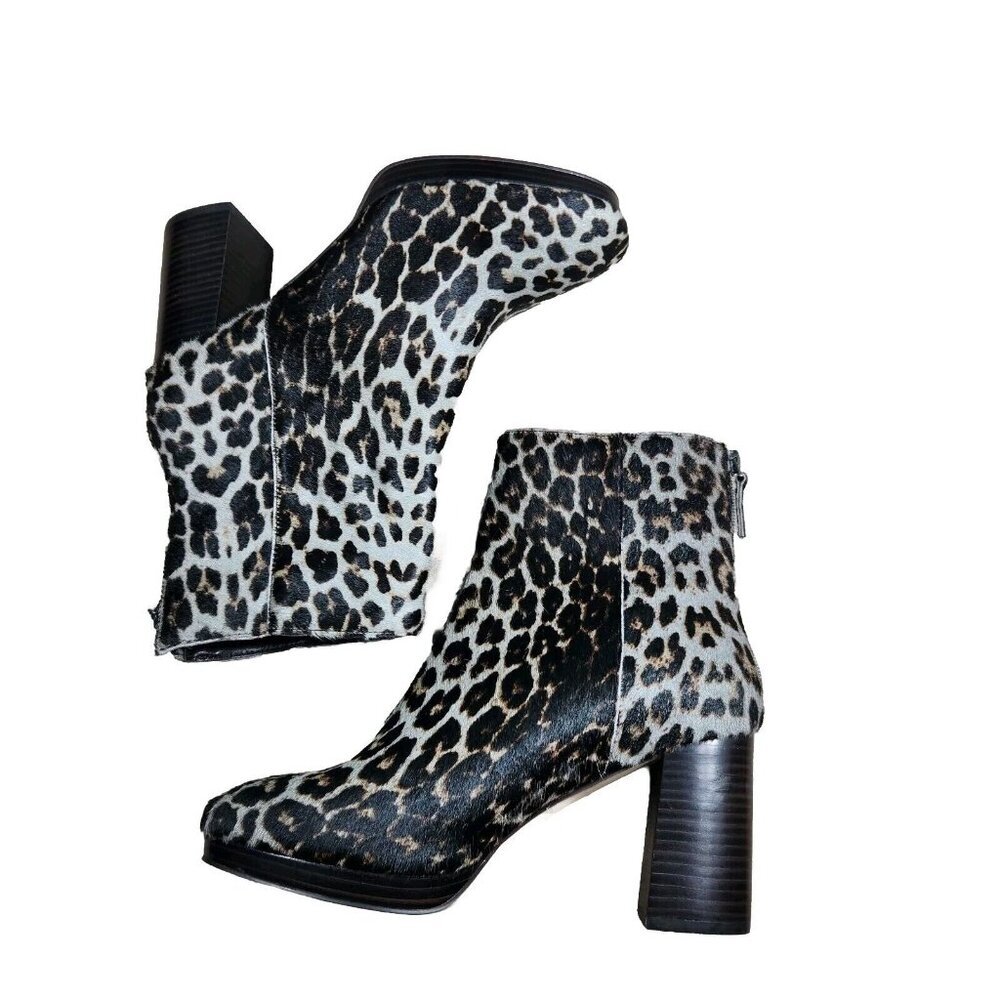 Sanctuary Women's Size 8 M Razzle Ankle Boots Gray Heels Shoes Calf Leather (650